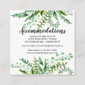 Elegante Waterverf botanische trouwaccommodatie Informatiekaartje (Voorkant)