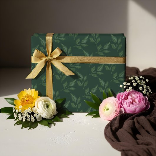 Elegante Waterverf botanische tuin bladpatroon Cadeaupapier