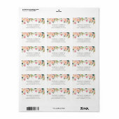 Elegante Waterverf Botanische Tuin Bloemen Etiket (Full Sheet)