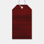 Elegante Waterverf Bourgondië Floral bruiloft guns Cadeaulabel (Achterkant)