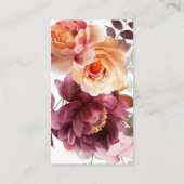 Elegante waterverf Bourgondië QR Code Huwelijk RSV Informatiekaartje (Achterkant)