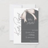 Elegante Waterverf Bow Modern Arch Wedding RSVP (Voorkant)