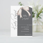 Elegante Waterverf Bow Modern Arch Wedding RSVP (Staand voorkant)