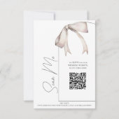 Elegante Waterverf Bow Modern Arch Wedding RSVP (Achterkant)