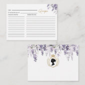 Elegante Waterverf  Brigerton wisteria flow Informatiekaartje (Voorkant / Achterkant)