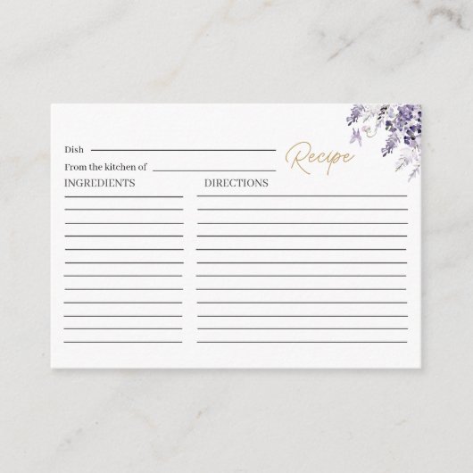 Elegante Waterverf  Brigerton wisteria flow Informatiekaartje (Voorkant)