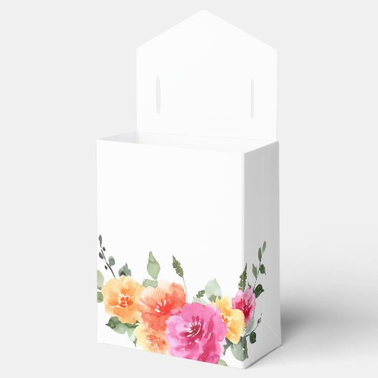 Elegante Waterverf Bright Flower Vrijgezellenfeest Bedankdoosjes (Geopend)