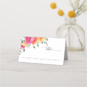 Elegante Waterverf Bright Flowers Bloemen Bloemen  Plaatskaartje (Voorkant)