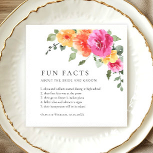 Elegante Waterverf Bright Flowers Bloemen Bloemen  Servet