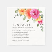 Elegante Waterverf Bright Flowers Bloemen Bloemen Servet (Voorkant)