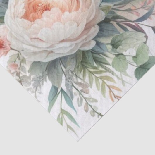 Elegante Waterverf bruid bruidegom bruiloft Tissuepapier (Detail)