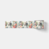 Elegante waterverf bruidsboeket grosgrain lint (Voorkant)