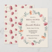 Elegante waterverf bruidsboeket shower briefkaart (Voorkant / Achterkant)