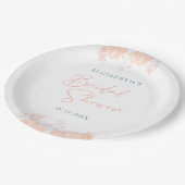 Elegante Waterverf Bruidsdouche met Wilde Bloemen Papieren Bordje (Gekanteld)