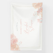 Elegante waterverf bruidsdouche met wilde bloemen spandoek (Verticaal)