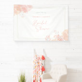 Elegante waterverf bruidsdouche met wilde bloemen spandoek (Insitu)