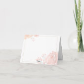 Elegante Waterverf Bruidsontbijt met Wilde Bloemen Bedankkaart (Achterkant)