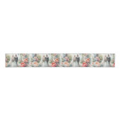 Elegante Waterverf bruiloft bloemen Grosgrain Lint (Voorkant)