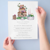 Elegante Waterverf Bruiloft Feest Uitnodiging op B Flyer (Hand)