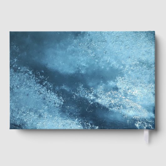 Elegante waterverf bruiloft gouden Folie Guestbook Gastenboek (Achterkant)