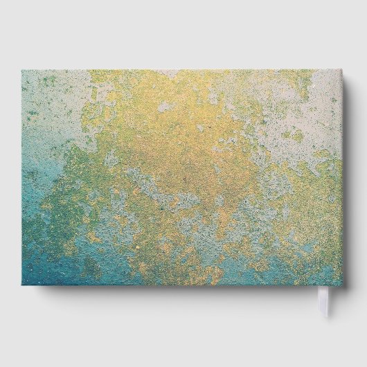 Elegante waterverf bruiloft gouden Folie Guestbook Gastenboek (Achterkant)