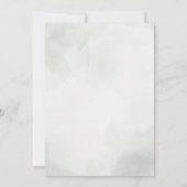 Elegante Waterverf bruiloft: groen, goud, roze Kaart (Achterkant)