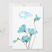 Elegante waterverf bruiloft kaart (Achterkant)