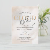 Elegante Waterverf Bruiloftsborrel Kaart (Staand voorkant)