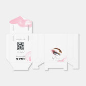 Elegante Waterverf Brushstroke Blush Pink Eye QR Bedankdoosjes (Uitgevouwen)