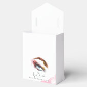 Elegante Waterverf Brushstroke Blush Pink Eye QR Bedankdoosjes (Geopend)