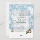 Elegante Waterverf Bullfinch Wintervogel Feestdagenkaart (Achterkant)