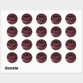 elegante waterverf burgundy agate Hartelijk dank Ronde Sticker (Vel)