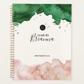 Elegante Waterverf Business Afspraak Boeken Planner (Voorkant)