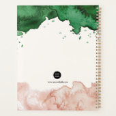 Elegante Waterverf Business Afspraak Boeken Planner (Achterkant)