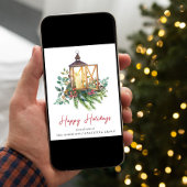 Elegante Waterverf Business Christmas Feestdagenkaart