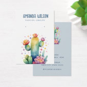 Elegante waterverf Cactus oorbel display kaart (Bureau)