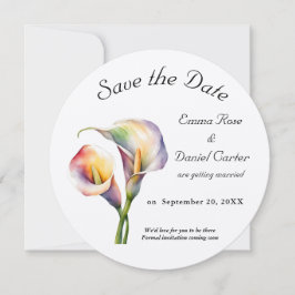 Elegante Waterverf Calla Lelies Romantische Bloeme Save The Date