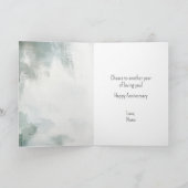 Elegante Waterverf Champagne Happy Jubileum Kaart (Binnen)