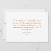 Elegante Waterverf Champagne Happy Wedding Day Kaart (Achterkant)