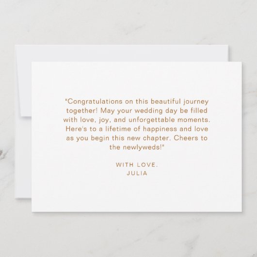 Elegante Waterverf Champagne Happy Wedding Day Kaart (Achterkant)