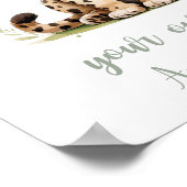 Elegante Waterverf Cheetah Girl's Nursery Custom Poster (Hoek)