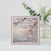 Elegante Waterverf Cherry Blossom Save The Date (Staand voorkant)