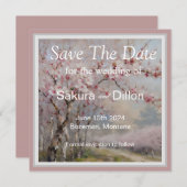 Elegante Waterverf Cherry Blossom Save The Date (Voorkant / Achterkant)