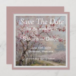 Elegante Waterverf Cherry Blossom Save The Date
