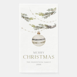 Elegante Waterverf Christmas Guest Handdoek Servet