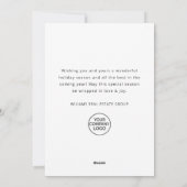 Elegante Waterverf Christmas Pine Tree Corporate Feestdagenkaart (Achterkant)