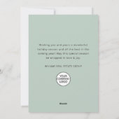 Elegante Waterverf Christmas Pine Tree Corporate Feestdagenkaart (Achterkant)