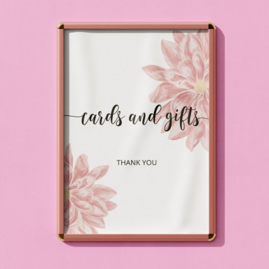 Elegante Waterverf Chrysant kaarten en geschenken Poster