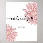 Elegante Waterverf Chrysant kaarten en geschenken Poster (Voorkant)