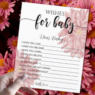 Elegante Waterverf Chrysanthemum Wensen voor Baby
